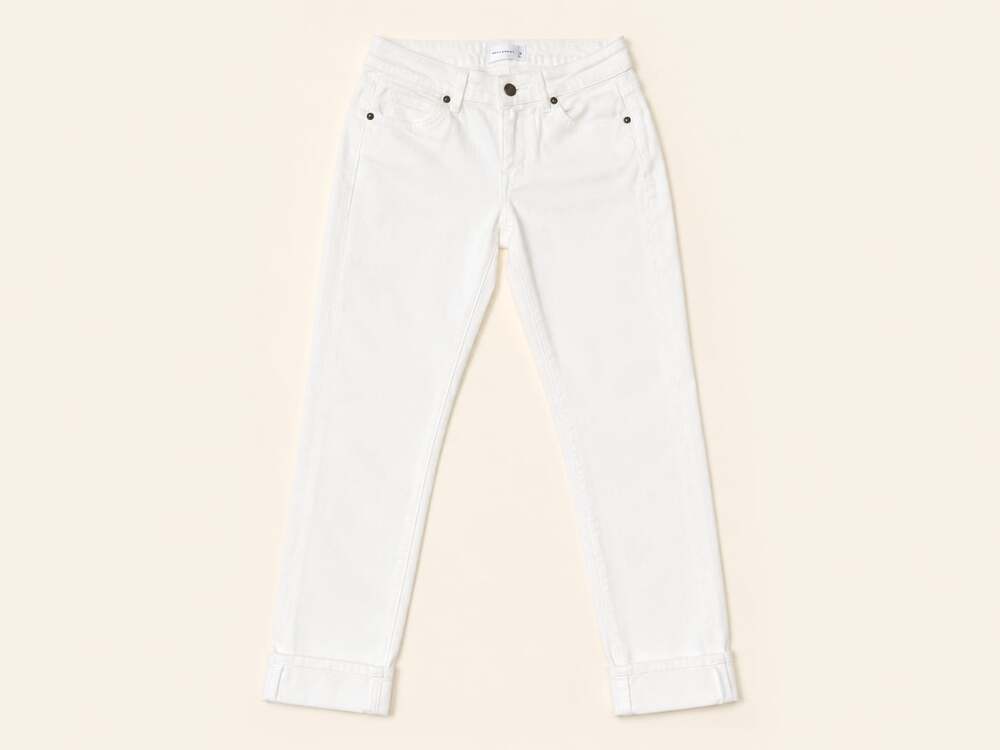Rich & Skinny White Skinny Crop Cuffed Jeans Made in USA Size 25